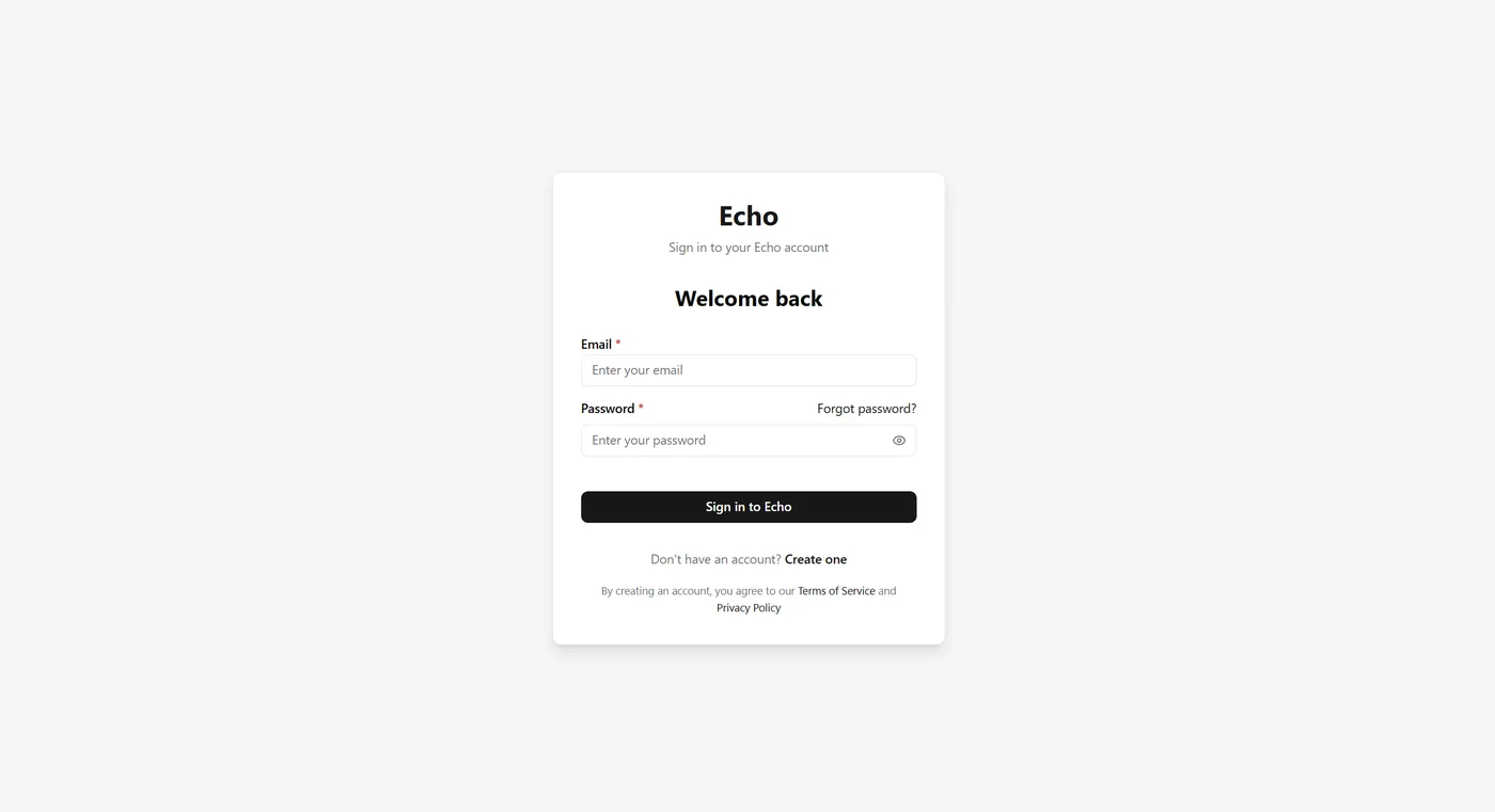 Sign in to Echo